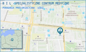 PORADNIA PRELUKSACYJNA - B I L -SPECJALISTYCZNE CENTRUM MEDYCZNE - UL. TATRZAŃSKA 109,  ŁÓDŹ