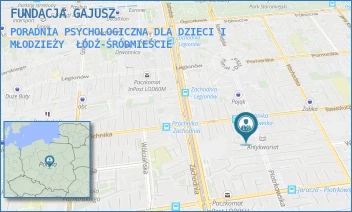 PORADNIA PSYCHOLOGICZNA DLA DZIECI I MŁODZIEŻY - FUNDACJA GAJUSZ - UL. PIOTRKOWSKA 17,  ŁÓDŹ-ŚRÓDMIEŚCIE