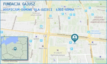 HOSPICJUM DOMOWE DLA DZIECI - FUNDACJA GAJUSZ - UL. DĄBROWSKIEGO 87,  ŁÓDŹ-GÓRNA