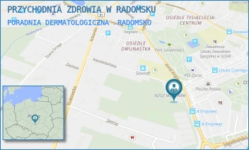 PORADNIA DERMATOLOGICZNA - PRZYCHODNIA ZDROWIA W RADOMSKU - UL. ARMII KRAJOWEJ 34,  RADOMSKO