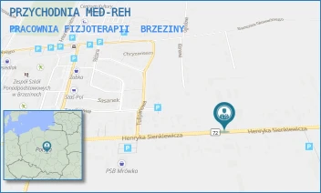 PRACOWNIA FIZJOTERAPII - PRZYCHODNIA MED-REH - UL. HENRYKA SIENKIEWICZA 87,  BRZEZINY