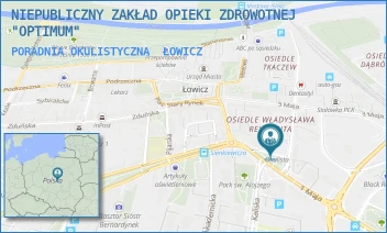 PORADNIA OKULISTYCZNA - NIEPUBLICZNY ZAKŁAD OPIEKI ZDROWOTNEJ "OPTIMUM" - PL. KOŃSKI TARG 7,  ŁOWICZ