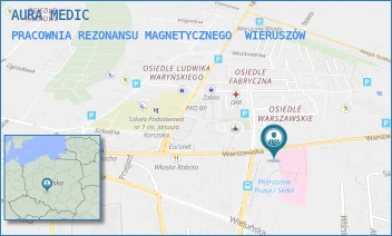 PRACOWNIA REZONANSU MAGNETYCZNEGO - AURA MEDIC SPÓŁKA Z OGRANICZONĄ ODPOWIEDZIALOŚCIĄ - UL. WARSZAWSKA 104,  WIERUSZÓW