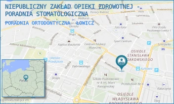 PORADNIA ORTODONTYCZNA - NIEPUBLICZNY ZAKŁAD OPIEKI ZDROWOTNEJ - PORADNIA STOMATOLOGICZNA - UL. KRAKOWSKA 36,  ŁOWICZ