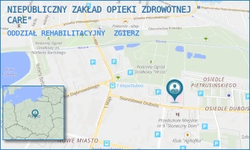 ODDZIAŁ REHABILITACYJNY - NIEPUBLICZNY ZAKŁAD OPIEKI ZDROWOTNEJ " CARE" - UL. STANISŁAWA DUBOIS 17,  ZGIERZ