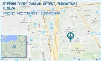 GABINET FIZJOTERAPII - NIEPUBLICZNY ZAKŁAD OPIEKI ZDROWOTNEJ KINEZA - UL. TATRZAŃSKA 63,  ŁÓDŹ-WIDZEW