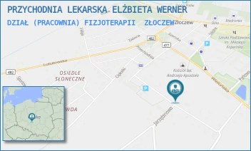DZIAŁ (PRACOWNIA) FIZJOTERAPII - PRZYCHODNIA LEKARSKA ELŻBIETA WERNER - UL. OGRODOWA 17,  ZŁOCZEW