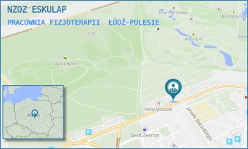 PRACOWNIA FIZJOTERAPII - NZOZ ESKULAP - KUSOCIŃSKIEGO 61,  ŁÓDŹ-POLESIE