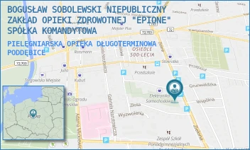 PIELĘGNIARSKA OPIEKA DŁUGOTERMINOWA - BOGUSŁAW SOBOLEWSKI NIEPUBLICZNY ZAKŁAD OPIEKI ZDROWOTNEJ "EPIONE" SPÓŁKA KOMANDYTOWA - ZIELONA 13,  PODDĘBICE