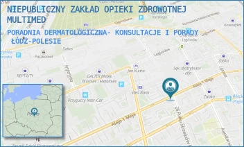 PORADNIA DERMATOLOGICZNA- KONSULTACJE I PORADY - NIEPUBLICZNY ZAKŁAD OPIEKI ZDROWOTNEJ MULTIMED - AL. 1 MAJA 42/44,  ŁÓDŹ-POLESIE
