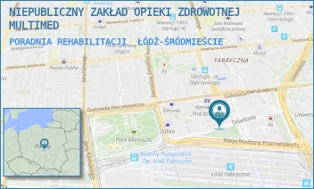 PORADNIA REHABILITACJI - NIEPUBLICZNY ZAKŁAD OPIEKI ZDROWOTNEJ MULTIMED - UL. SKŁADOWA 26/28,  ŁÓDŹ-ŚRÓDMIEŚCIE