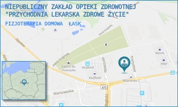 FIZJOTERAPIA DOMOWA - NIEPUBLICZNY ZAKŁAD OPIEKI ZDROWOTNEJ "PRZYCHODNIA LEKARSKA ZDROWE ŻYCIE" - UL. WARSZAWSKA 65,  ŁASK