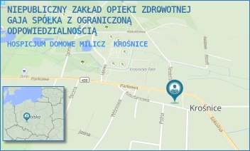 HOSPICJUM DOMOWE MILICZ - NIEPUBLICZNY ZAKŁAD OPIEKI ZDROWOTNEJ GAJA SPÓŁKA Z OGRANICZONĄ ODPOWIEDZIALNOŚCIĄ - UL. PARKOWA 5,  KROŚNICE
