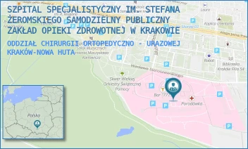 ODDZIAŁ CHIRURGII ORTOPEDYCZNO - URAZOWEJ - SZPITAL SPECJALISTYCZNY IM. STEFANA ŻEROMSKIEGO SAMODZIELNY PUBLICZNY ZAKŁAD OPIEKI ZDROWOTNEJ W KRAKOWIE - UL. OS. NA SKARPIE 66,  KRAKÓW-NOWA HUTA