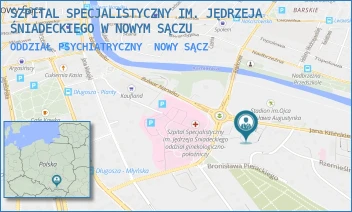ODDZIAŁ PSYCHIATRYCZNY - SZPITAL SPECJALISTYCZNY IM. JĘDRZEJA ŚNIADECKIEGO W NOWYM SĄCZU - PL. KUŹNICE 1,  NOWY SĄCZ