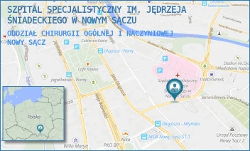 ODDZIAŁ CHIRURGII OGÓLNEJ I NACZYNIOWEJ - SZPITAL SPECJALISTYCZNY IM. JĘDRZEJA ŚNIADECKIEGO W NOWYM SĄCZU - UL. MŁYŃSKA 5,  NOWY SĄCZ