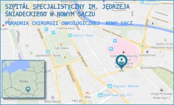 PORADNIA CHIRURGII ONKOLOGICZNEJ - SZPITAL SPECJALISTYCZNY IM. JĘDRZEJA ŚNIADECKIEGO W NOWYM SĄCZU - UL. MŁYŃSKA 5,  NOWY SĄCZ