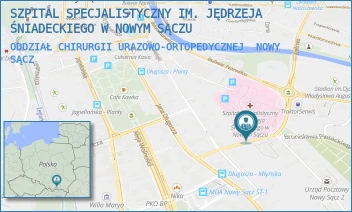 ODDZIAŁ CHIRURGII URAZOWO-ORTOPEDYCZNEJ - SZPITAL SPECJALISTYCZNY IM. JĘDRZEJA ŚNIADECKIEGO W NOWYM SĄCZU - UL. MŁYŃSKA 5,  NOWY SĄCZ