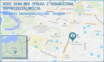 PORADNIA ENDOKRYNOLOGICZNA - NZOZ SKAW-MED SPÓŁKA Z OGRANICZONĄ ODPOWIEDZIALNOŚCIĄ - UL. KS. J. POPIEŁUSZKI 5,  SKAWINA