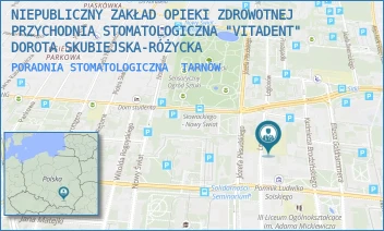 PORADNIA STOMATOLOGICZNA - NIEPUBLICZNY ZAKŁAD OPIEKI ZDROWOTNEJ PRZYCHODNIA STOMATOLOGICZNA "VITADENT" DOROTA SKUBIEJSKA-RÓŻYCKA - UL. LEGIONÓW 15,  TARNÓW