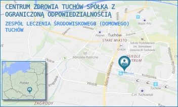 ZESPÓŁ LECZENIA ŚRODOWISKOWEGO (DOMOWEGO) - CENTRUM ZDROWIA TUCHÓW SPÓŁKA Z OGRANICZONĄ ODPOWIEDZIALNOŚCIĄ - KOLEJOWA 8B,  TUCHÓW