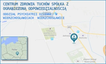 ODDZIAŁ PSYCHIATRII DZIENNEJ W WIERZCHOSŁAWICACH - CENTRUM ZDROWIA TUCHÓW SPÓŁKA Z OGRANICZONĄ ODPOWIEDZIALNOŚCIĄ - WIERZCHOSŁAWICE 39B,  WIERZCHOSŁAWICE