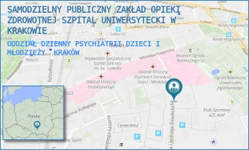 ODDZIAŁ DZIENNY PSYCHIATRII DZIECI I MŁODZIEŻY - SAMODZIELNY PUBLICZNY ZAKŁAD OPIEKI ZDROWOTNEJ SZPITAL UNIWERSYTECKI W KRAKOWIE - JANA I JĘDRZEJA ŚNIADECKICH 10,  KRAKÓW