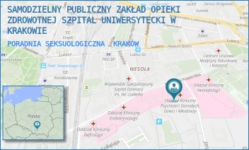 PORADNIA SEKSUOLOGICZNA - SAMODZIELNY PUBLICZNY ZAKŁAD OPIEKI ZDROWOTNEJ SZPITAL UNIWERSYTECKI W KRAKOWIE - MIKOŁAJA KOPERNIKA 21A,  KRAKÓW