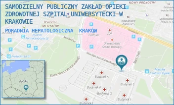 PORADNIA HEPATOLOGICZNA - SAMODZIELNY PUBLICZNY ZAKŁAD OPIEKI ZDROWOTNEJ SZPITAL UNIWERSYTECKI W KRAKOWIE - MACIEJA JAKUBOWSKIEGO 2,  KRAKÓW