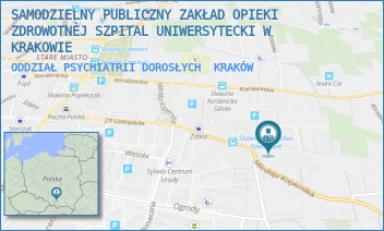 ODDZIAŁ PSYCHIATRII DOROSŁYCH - SAMODZIELNY PUBLICZNY ZAKŁAD OPIEKI ZDROWOTNEJ SZPITAL UNIWERSYTECKI W KRAKOWIE - UL. MIKOŁAJA KOPERNIKA 21A,  KRAKÓW