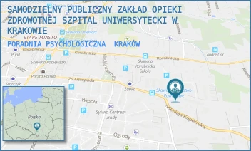 PORADNIA PSYCHOLOGICZNA - SAMODZIELNY PUBLICZNY ZAKŁAD OPIEKI ZDROWOTNEJ SZPITAL UNIWERSYTECKI W KRAKOWIE - UL. MIKOŁAJA KOPERNIKA 21A,  KRAKÓW