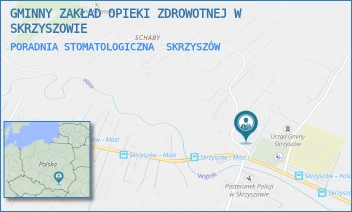 PORADNIA STOMATOLOGICZNA - GMINNY ZAKŁAD OPIEKI ZDROWOTNEJ W SKRZYSZOWIE - UL. SKRZYSZÓW 645,  SKRZYSZÓW