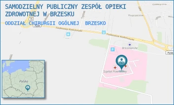 ODDZIAŁ CHIRURGII OGÓLNEJ - SAMODZIELNY PUBLICZNY ZESPÓŁ OPIEKI ZDROWOTNEJ W BRZESKU - KOŚCIUSZKI 68,  BRZESKO