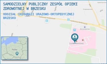 ODDZIAŁ CHIRURGII URAZOWO-ORTOPEDYCZNEJ - SAMODZIELNY PUBLICZNY ZESPÓŁ OPIEKI ZDROWOTNEJ W BRZESKU - UL. TADEUSZA KOŚCIUSZKI 68,  BRZESKO