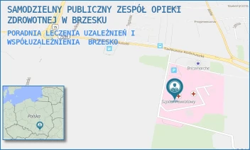 PORADNIA LECZENIA UZALEŻNIEŃ I WSPÓŁUZALEŻNIENIA - SAMODZIELNY PUBLICZNY ZESPÓŁ OPIEKI ZDROWOTNEJ W BRZESKU - UL. TADEUSZA KOŚCIUSZKI 68,  BRZESKO