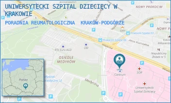 PORADNIA REUMATOLOGICZNA - UNIWERSYTECKI SZPITAL DZIECIĘCY W KRAKOWIE - UL. WIELICKA 265,  KRAKÓW-PODGÓRZE