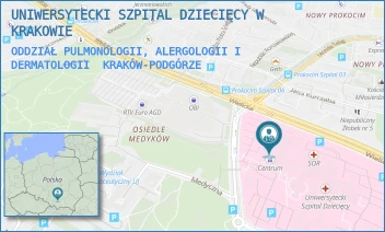 ODDZIAŁ PULMONOLOGII, ALERGOLOGII I DERMATOLOGII - UNIWERSYTECKI SZPITAL DZIECIĘCY W KRAKOWIE - UL. WIELICKA 265,  KRAKÓW-PODGÓRZE
