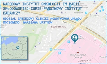 ODDZIAŁ ZABIEGOWY KLINIKI NOWOTWORÓW UKŁADU MOCZOWEGO - NARODOWY INSTYTUT ONKOLOGII IM.MARII SKŁODOWSKIEJ-CURIE-PAŃSTWOWY INSTYTUT BADAWCZY - ROENTGENA 5,  WARSZAWA URSYNÓW