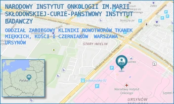 ODDZIAŁ ZABIEGOWY KLINIKI NOWOTWORÓW TKANEK MIĘKKICH, KOŚCI I CZERNIAKÓW - NARODOWY INSTYTUT ONKOLOGII IM.MARII SKŁODOWSKIEJ-CURIE-PAŃSTWOWY INSTYTUT BADAWCZY - ROENTGENA 5,  WARSZAWA URSYNÓW