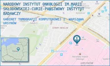 GABINET TOMOGRAFII KOMPUTEROWEJ I - NARODOWY INSTYTUT ONKOLOGII IM.MARII SKŁODOWSKIEJ-CURIE-PAŃSTWOWY INSTYTUT BADAWCZY - ROENTGENA 5,  WARSZAWA URSYNÓW