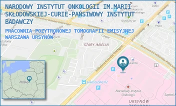 PRACOWNIA POZYTRONOWEJ TOMOGRAFII EMISYJNEJ - NARODOWY INSTYTUT ONKOLOGII IM.MARII SKŁODOWSKIEJ-CURIE-PAŃSTWOWY INSTYTUT BADAWCZY - ROENTGENA 5,  WARSZAWA URSYNÓW