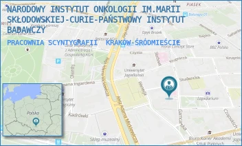 PRACOWNIA SCYNTYGRAFII - NARODOWY INSTYTUT ONKOLOGII IM.MARII SKŁODOWSKIEJ-CURIE-PAŃSTWOWY INSTYTUT BADAWCZY - UL. GARNCARSKA 11,  KRAKÓW-ŚRÓDMIEŚCIE