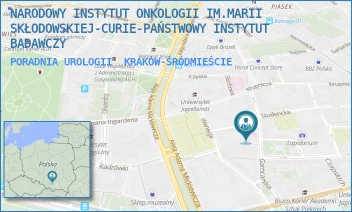 PORADNIA UROLOGII - NARODOWY INSTYTUT ONKOLOGII IM.MARII SKŁODOWSKIEJ-CURIE-PAŃSTWOWY INSTYTUT BADAWCZY - UL. GARNCARSKA 11,  KRAKÓW-ŚRÓDMIEŚCIE