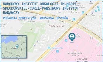 PORADNIA GENETYCZNA - NARODOWY INSTYTUT ONKOLOGII IM.MARII SKŁODOWSKIEJ-CURIE-PAŃSTWOWY INSTYTUT BADAWCZY - ROENTGENA 5,  WARSZAWA URSYNÓW