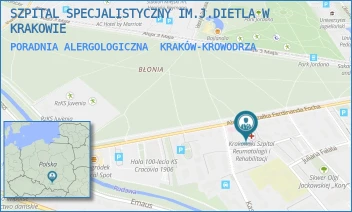 PORADNIA ALERGOLOGICZNA - SZPITAL SPECJALISTYCZNY IM.J.DIETLA W KRAKOWIE - UL. AL. F. FOCHA 33,  KRAKÓW-KROWODRZA