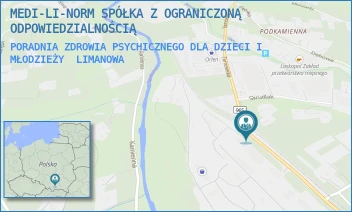 PORADNIA ZDROWIA PSYCHICZNEGO DLA DZIECI I MŁODZIEŻY - MEDI-LI-NORM SPÓŁKA Z OGRANICZONĄ ODPOWIEDZIALNOŚCIĄ - UL. WINCENTEGO WITOSA 3/2,  LIMANOWA