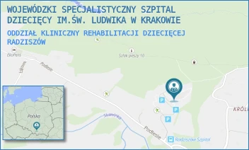 ODDZIAŁ KLINICZNY REHABILITACJI DZIECIĘCEJ - WOJEWÓDZKI SPECJALISTYCZNY SZPITAL DZIECIĘCY IM.ŚW. LUDWIKA W KRAKOWIE - UL. PODLESIE 173,  RADZISZÓW