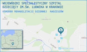 OŚRODEK REHABILITACJI DZIENNEJ - WOJEWÓDZKI SPECJALISTYCZNY SZPITAL DZIECIĘCY IM.ŚW. LUDWIKA W KRAKOWIE - UL. PODLESIE 173,  RADZISZÓW