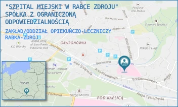 ZAKŁAD/ODDZIAŁ OPIEKUŃCZO-LECZNICZY - "SZPITAL MIEJSKI W RABCE ZDROJU" SPÓŁKA Z OGRANICZONĄ ODPOWIEDZIALNOŚCIĄ - UL. SŁONECZNA 3,  RABKA-ZDRÓJ