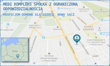HOSPICJUM DOMOWE DLA DZIECI - MEDI KOMPLEKS SPÓŁKA Z OGRANICZONĄ ODPOWIEDZIALNOŚCIĄ - UL. STANISŁAWA ŻÓŁKIEWSKIEGO 10,  NOWY SĄCZ